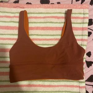 reversible maroon/orange lululemon align bra